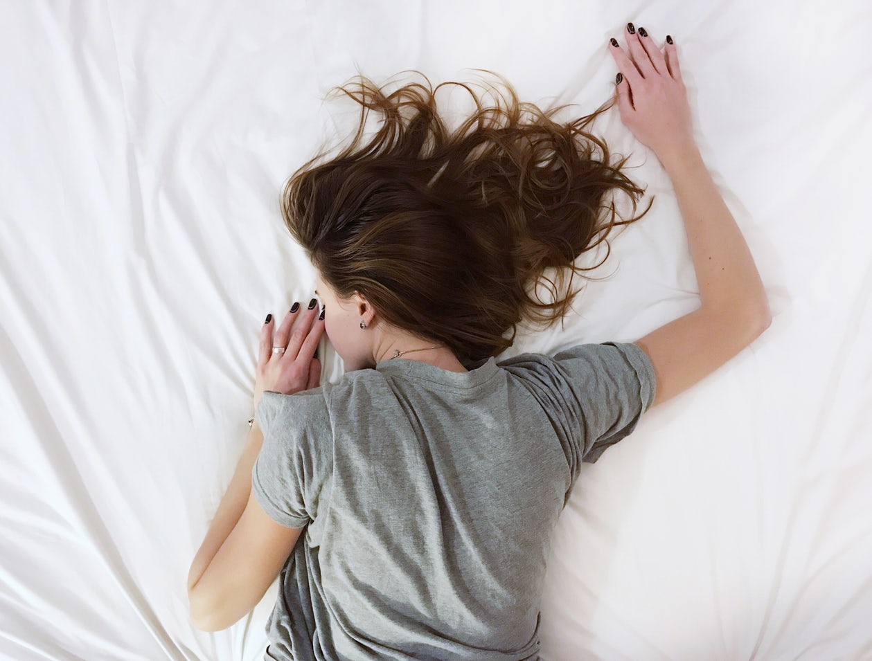 girl with jewelry sleeping